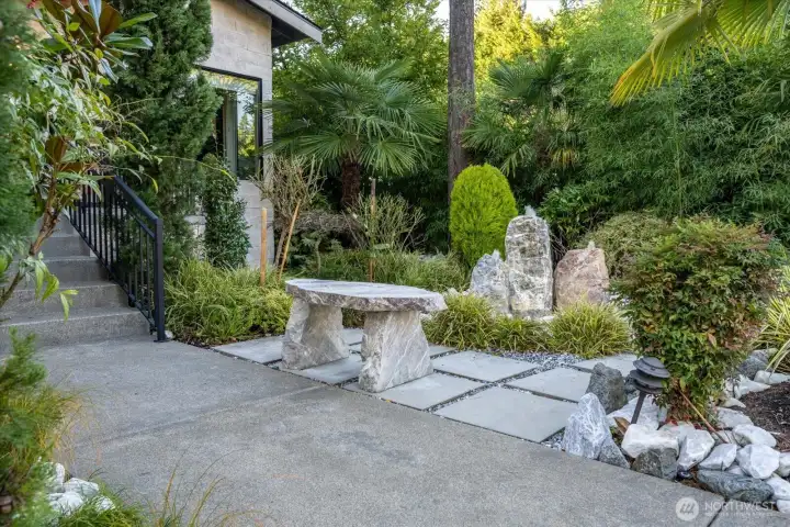 Garden sanctuary entrance to home