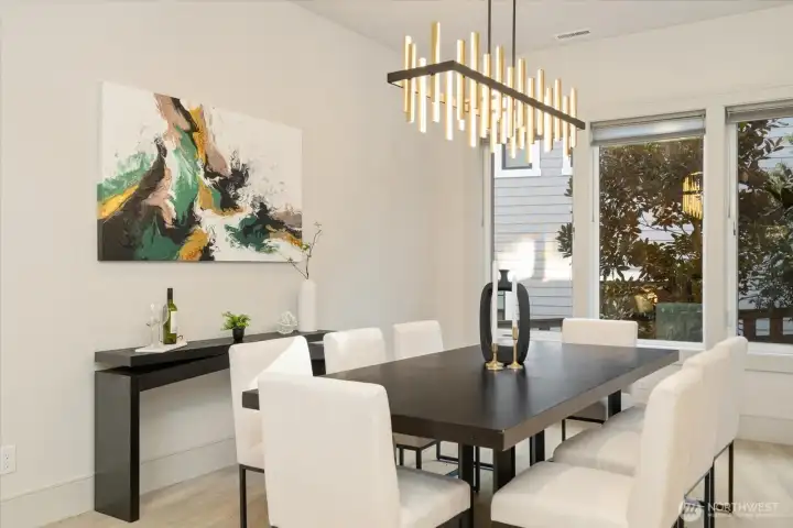 Large Dining Room with pleasing lines