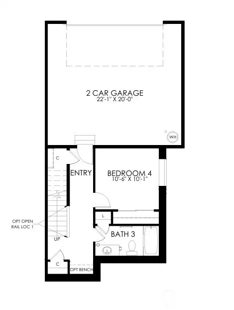 1st Floor Garage level plus bedroom