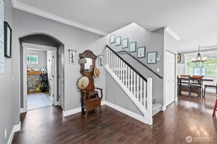 entry way looking into mud room