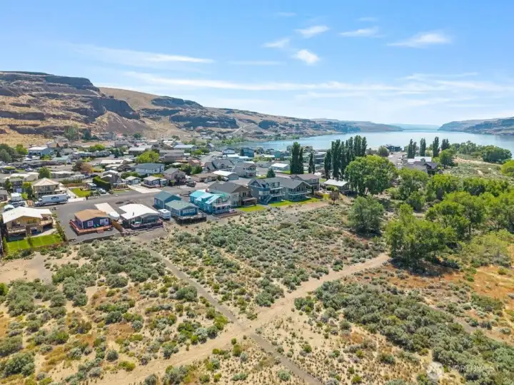 Aerial of house and surrounding areas