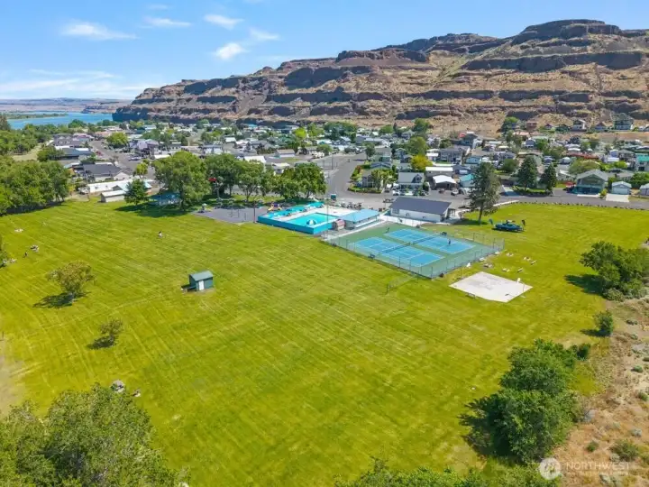 Sunland park, pool and surroundings