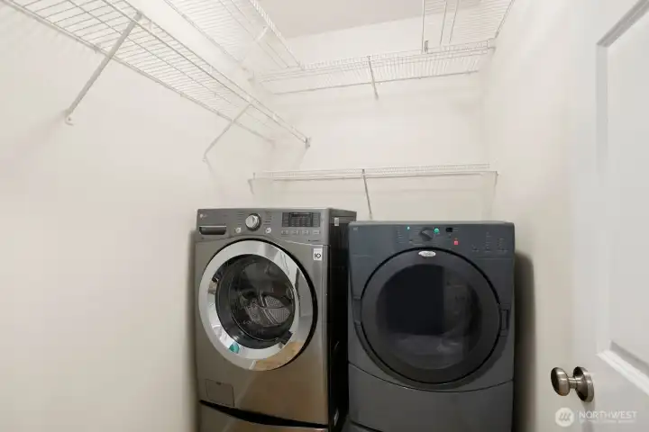 Utility room on main level. Washer & dryer convey with sale.