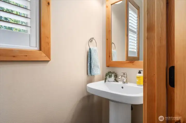 View of ain level powder room