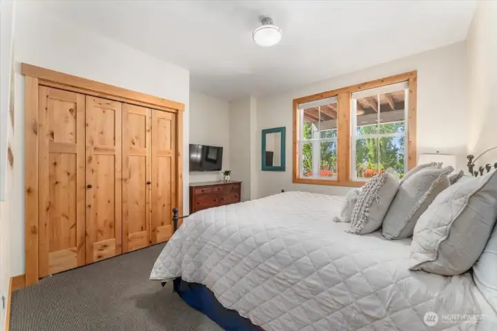 View of lower level guest bedroom.