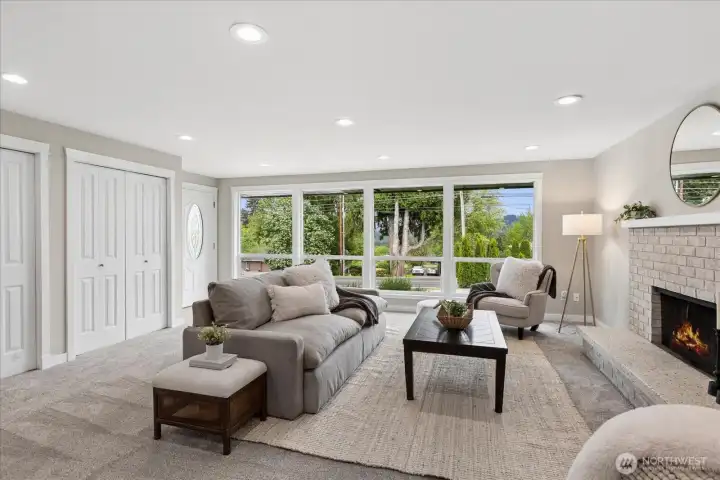 Look at that wall of windows with views out to the Snohomish valley.