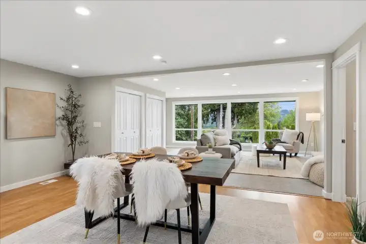 The wide open areas allow for spaces to be set up in a myriad of ways to suit varying lifestyles.