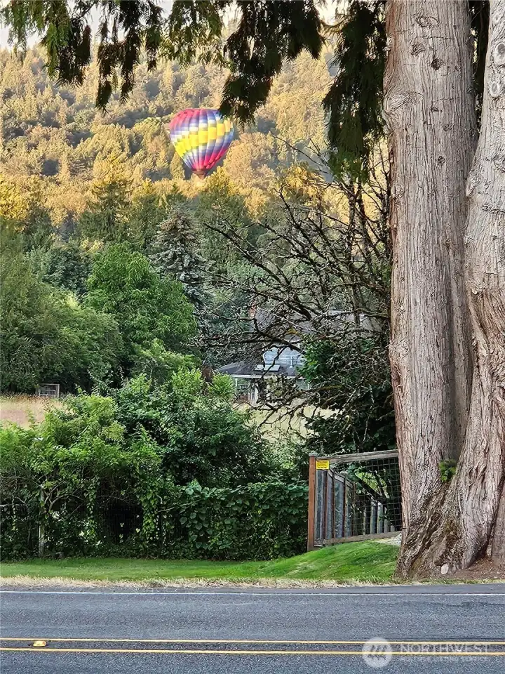 Fun watching the hot air balloons some days.