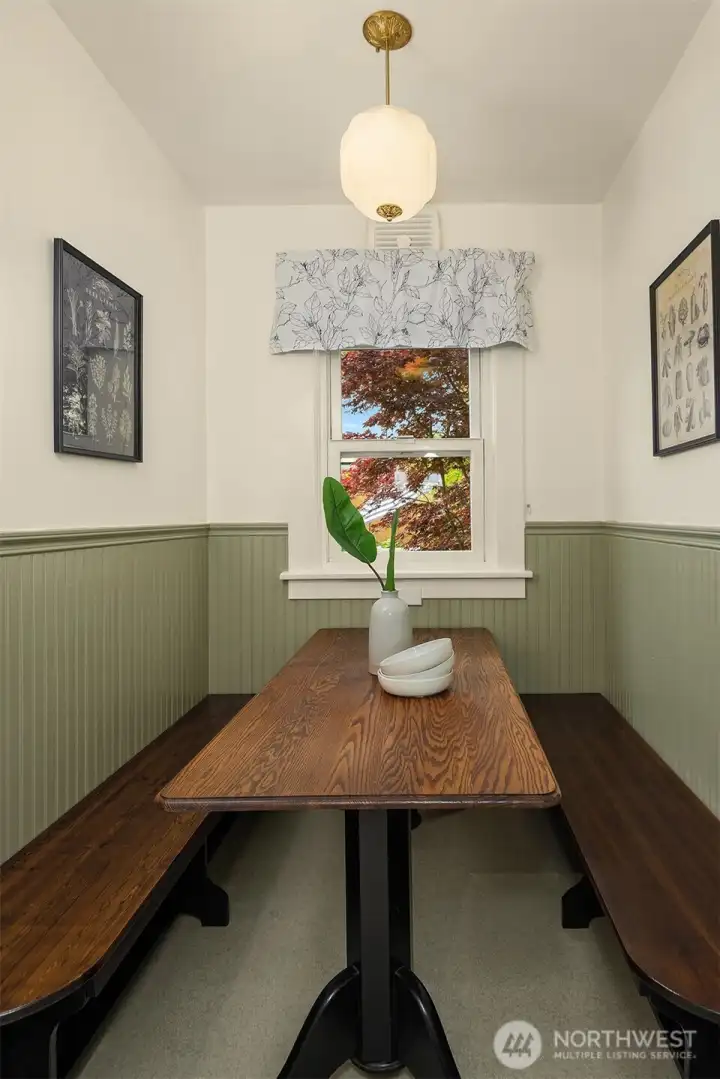 Eating space makes kitchen ideal for gathering.