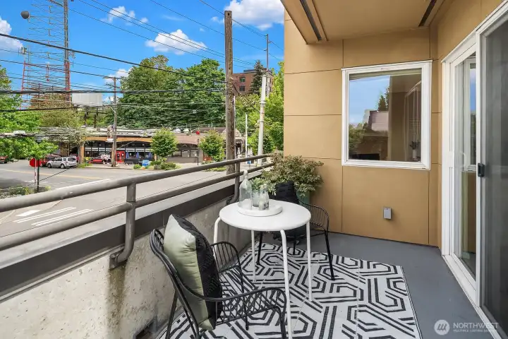 Another view of the balcony and surrounds. Another view of the balcony and surrounds.