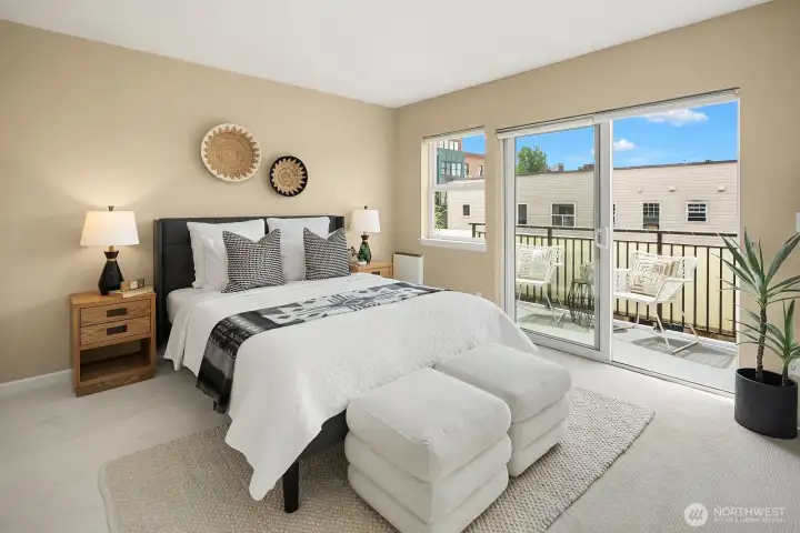 The primary suite is a perfect in-city retreat. The primary suite is a perfect in-city retreat.