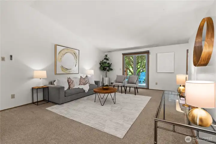 Inside, the vaulted great-room design creates an inviting atmosphere with abundant natural light. Inside, the vaulted great-room design creates an inviting atmosphere with abundant natural light.