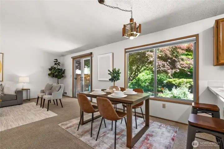 While several options for dining space exist...I like this one with a view of the backyard. How about you? While several options for dining space exist...I like this one with a view of the backyard. How about you?