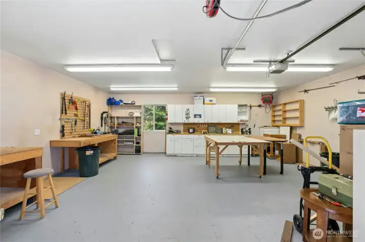 The large shop offers exceptional flexibility for hobbies, projects, storage, and equipment. The large shop offers exceptional flexibility for hobbies, projects, storage, and equipment.