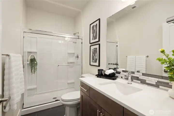 3/4 Bath on Main Floor