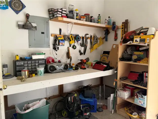 work shop in garage