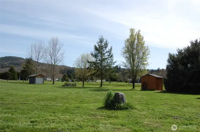 Well - Looking toward pump house and shed