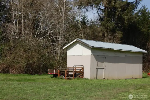 Older shed in back corner of property
