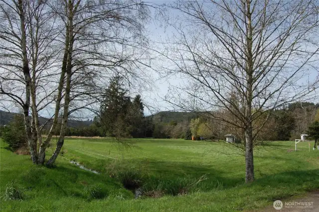Looking from road at NE Corner