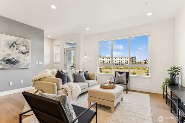 Comfy living room with spacious open view