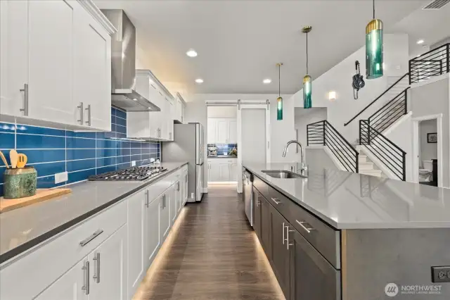 Upgraded Wi-fi enabled cabinetry lighting.