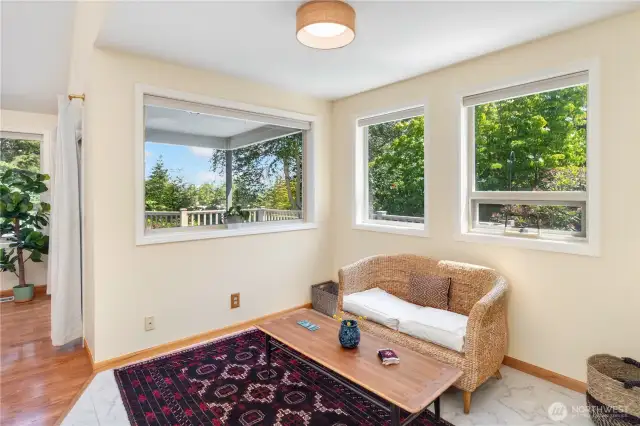 Sitting area off the living room