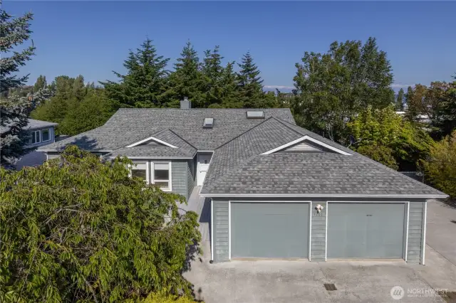Front of the house; the house sits on three lots.