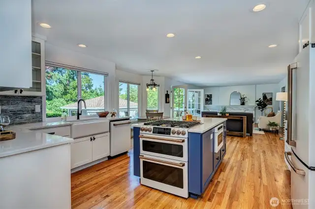 Kitchen into Family Room
