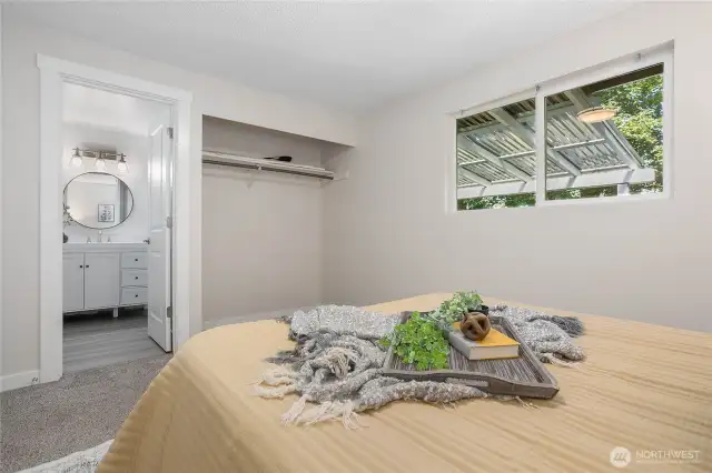 Almost your own ensuite bath, convenient having direct access