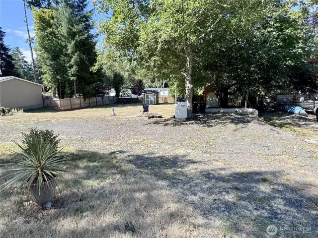 Parking pad on the right.