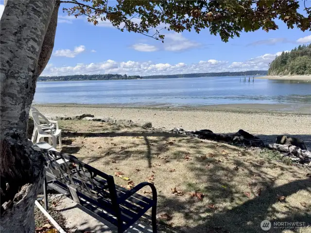 You can walk or drive.  Either way you can enjoy the benefits of water front without the cost.  Just minutes from the property, this Taylor Bay cove looks west towards the Olympic Mountains.