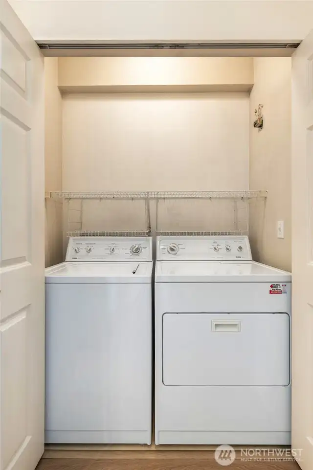 Washer and dryer are included.