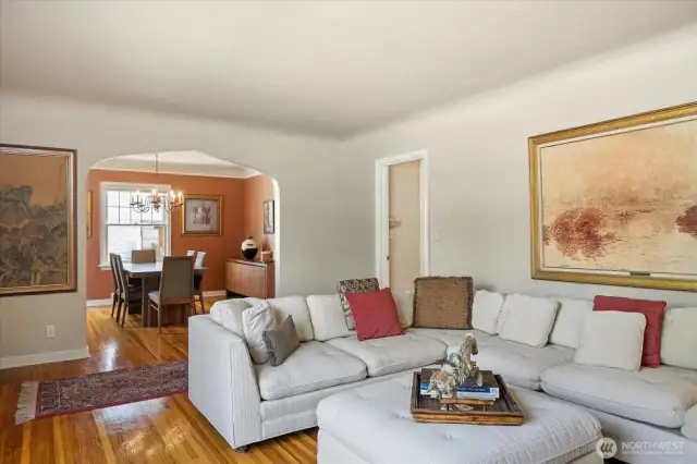 Formal living and dining rooms connected for great entertaining spaces