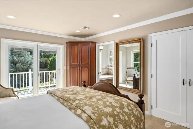 Primary suite with 2 closets plus walk-in