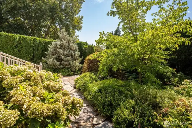 Mature and lush landscaping