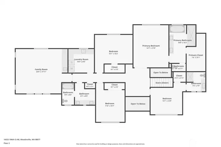 Upstairs floor plan