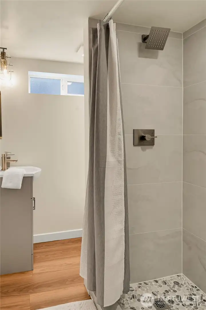 Lower level bath