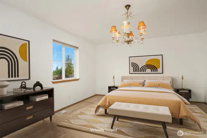 Expansive Primary w Ensuite 3/4 Bath