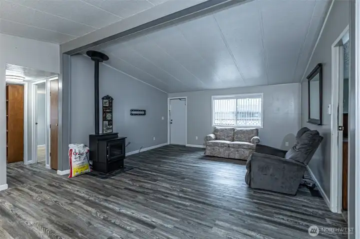 Living Room with Pellet Stove