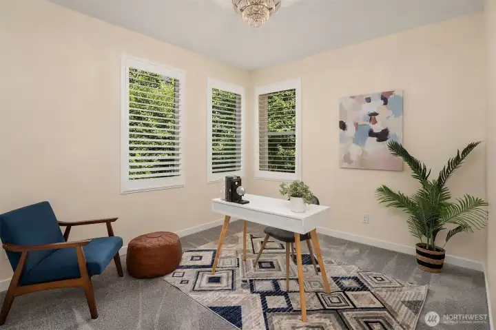 1 of 2 bedrooms on the entry level