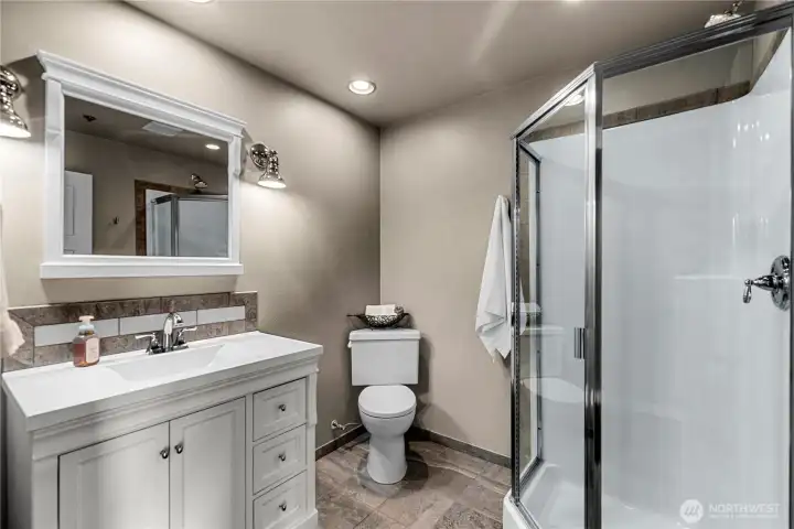 3/4 bath adjacent to bedroom #3