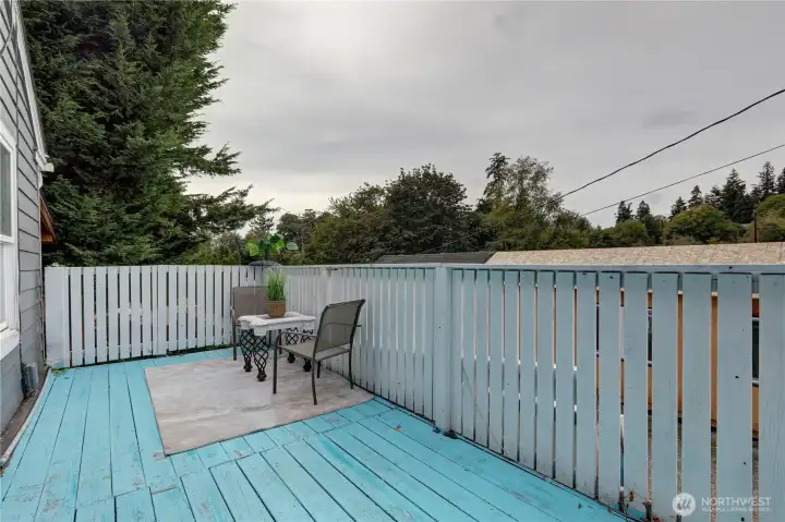 Outdoor deck to sit and enjoy the sun