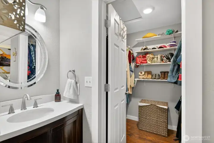 Big Walk In closet off of the bath.