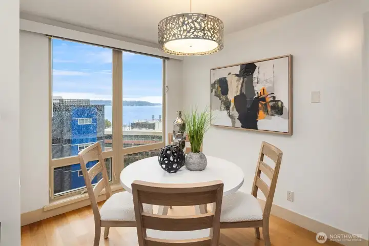 Dining space and Elliot Bay - a perfect combination!