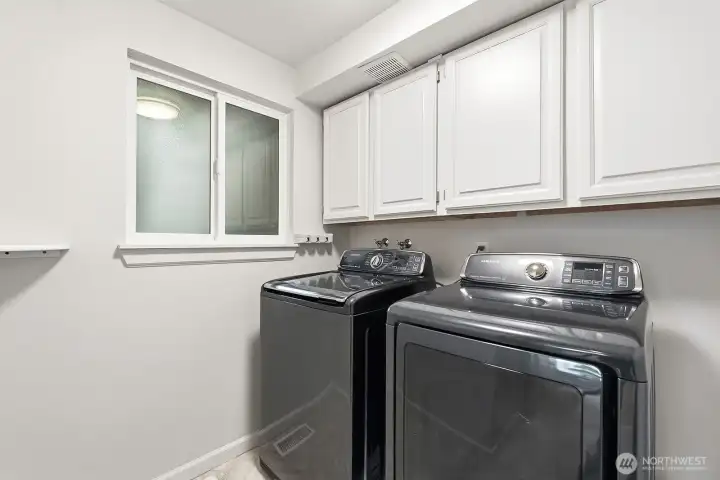 Main floor laundry and mudroom off the garage