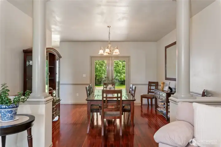 Opens to dining room