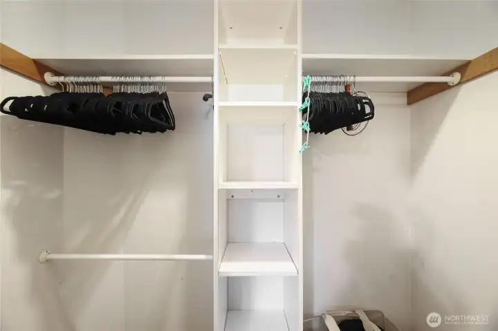 Walk in closet in primary.