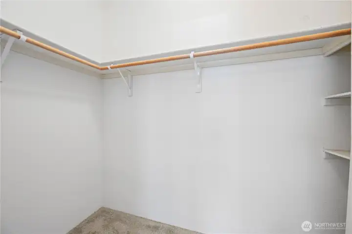 Primary bedroom's walk-in closet.