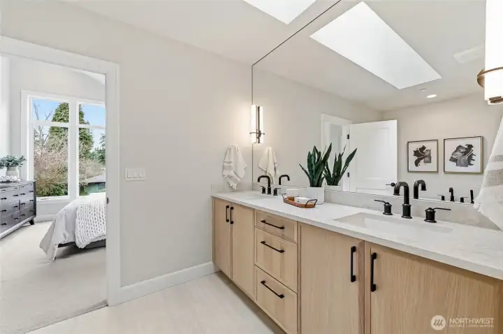 Double sinks of course, upscale cabinetry & finishes to make you smile.