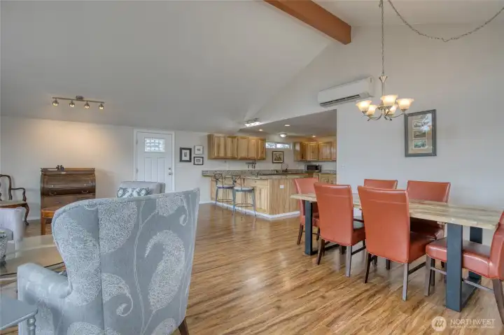 Just behind the living room is the beautifully updated kitchen.